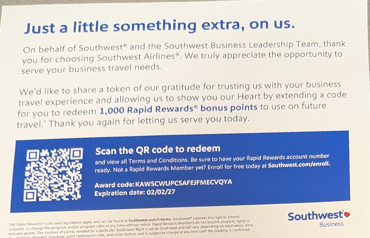 Gone2Austin's tweet photo. @SouthwestAir I can't a photo of the certificate in a DM. Here is a photo. https://t.co/bHtbxB0jkF
