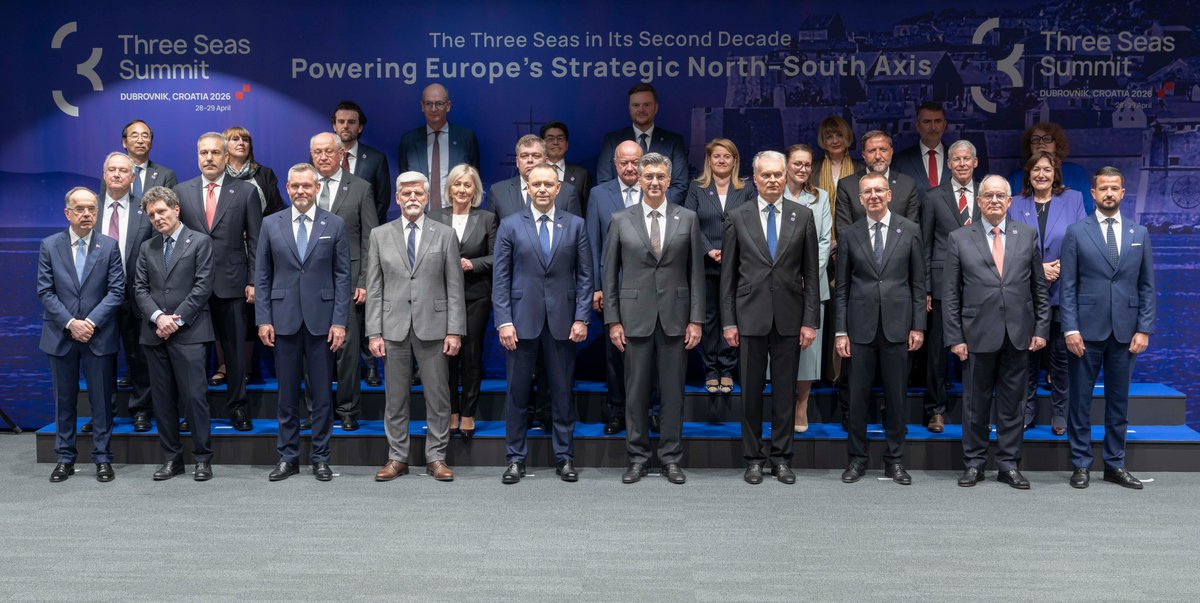 Riigikogu's tweet photo. Speaker @LauriHussar at @3seaseu: The Initiative is about strengthening regional connectivity, but it is more than an economic platform; it is also a security tool.
By investing in key infrastructure, we’re building a more cohesive, resilient, and secure region. #3SI2026 https://t.co/K0tb4eGHkc