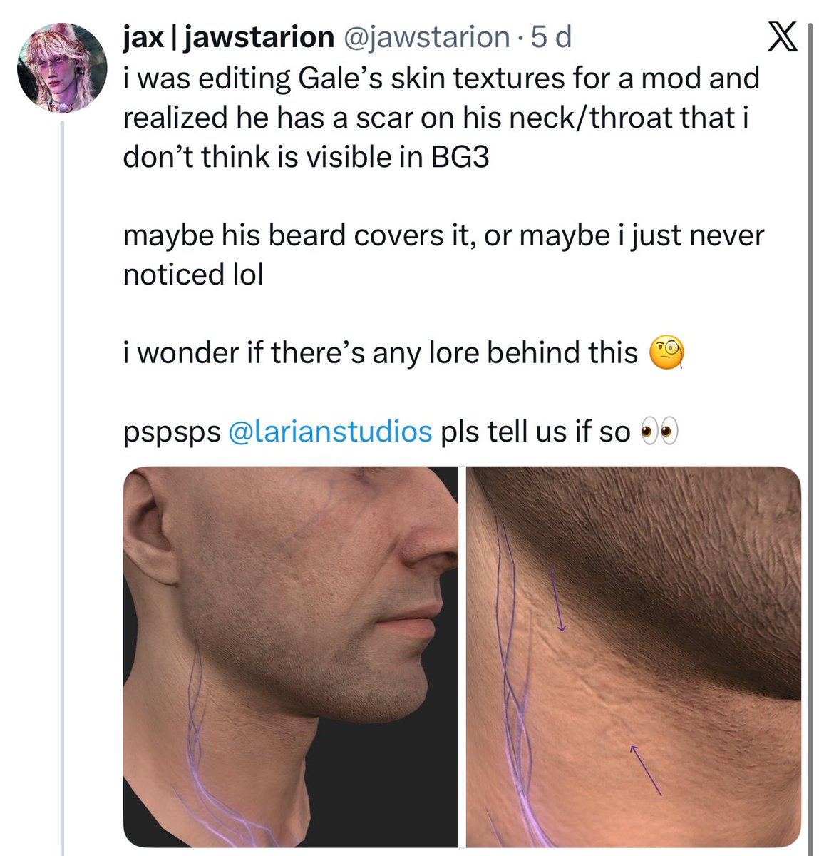 THE FACT THAT I PSPSPS’D LARIAN FOR SHITS AND GIGGLES AND THEY ACTUALLY REPLIED?!?!! FHFBfbfj