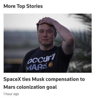 gregsolon's tweet image. Insane that this is even a headline 🤯

#SpaceX #Mars #Space