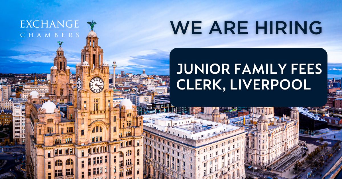 ExchangeC's tweet image. 💼We are #hiring: we have an exciting new opportunity for a Junior Family Fees Clerk to join our Liverpool team. To find out more, please visit: exchangechambers.co.uk/tenancy-recrui… #LegalJobs #Clerk