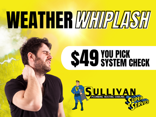 SullivanService's tweet photo. Pittsburgh weather giving you whiplash? 🌦️

One day it’s A/C. The next day it’s furnace weather.

This week only:
⚡ $49 You Pick System Check https://t.co/HmLkIYvRcA