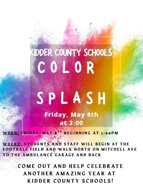 KCWolves17's tweet photo. Come out and join us for the KCS Color Splash Friday, May 8th! https://t.co/qA2kXK5jSw