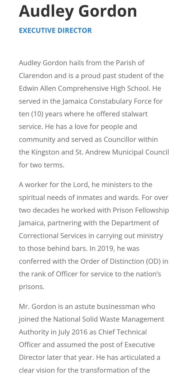 dentona22's tweet photo. Audley Gordon's profile on the NSWMA website. Zero academic qualifications. https://t.co/E89ePL3i2m