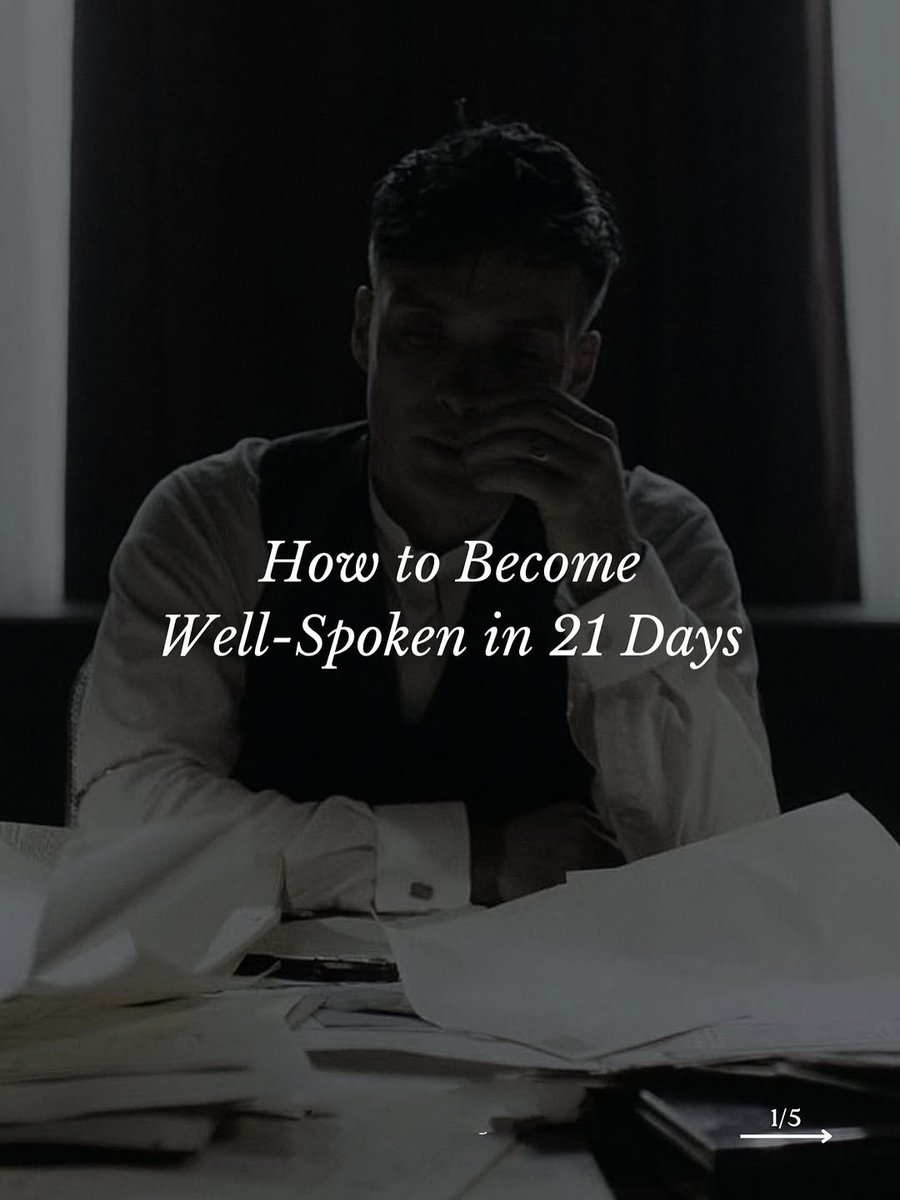 AlphaManhood7's tweet photo. How to become well-spoken in 21 day

//Thread// https://t.co/yFBJUHPqe9