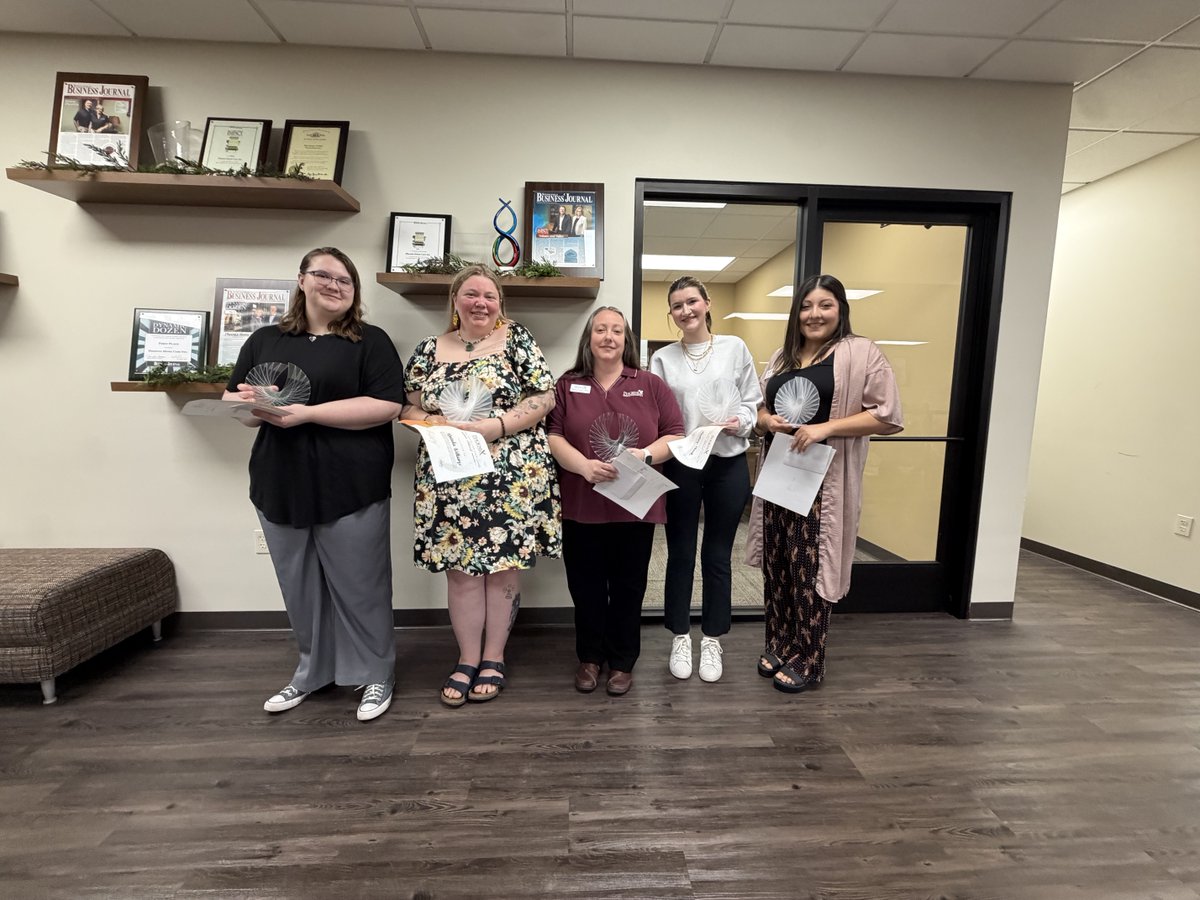 PhoenixHomeHC's tweet photo. Today, Springfield honored our 1st Quarter R.A.F.E. award winners (Rising Above for Excellence). All five were nominated by their peers for consistently exceeding their daily responsibilities! 🎉 https://t.co/7lAG4ik1GO