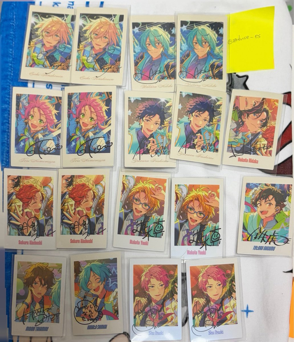 zokuse_es's tweet photo. 【交換/譲渡】あんスタ あんさんぶるスターズ
ぱしゃっつ 10周年 gracolle 

求)燐音＞ライカ、みか、ニキ

譲)英智、渉、桃李、弓弦、北斗、スバル、真、鉄虎、翠、奏汰、宗、凪砂、日和、茨、晃牙、アドニス、紅郎、颯馬、維吹、友也、創、光、嵐、凛月、泉、司

検索からも気軽にお声掛けください。 https://t.co/yEA4aDfaeP