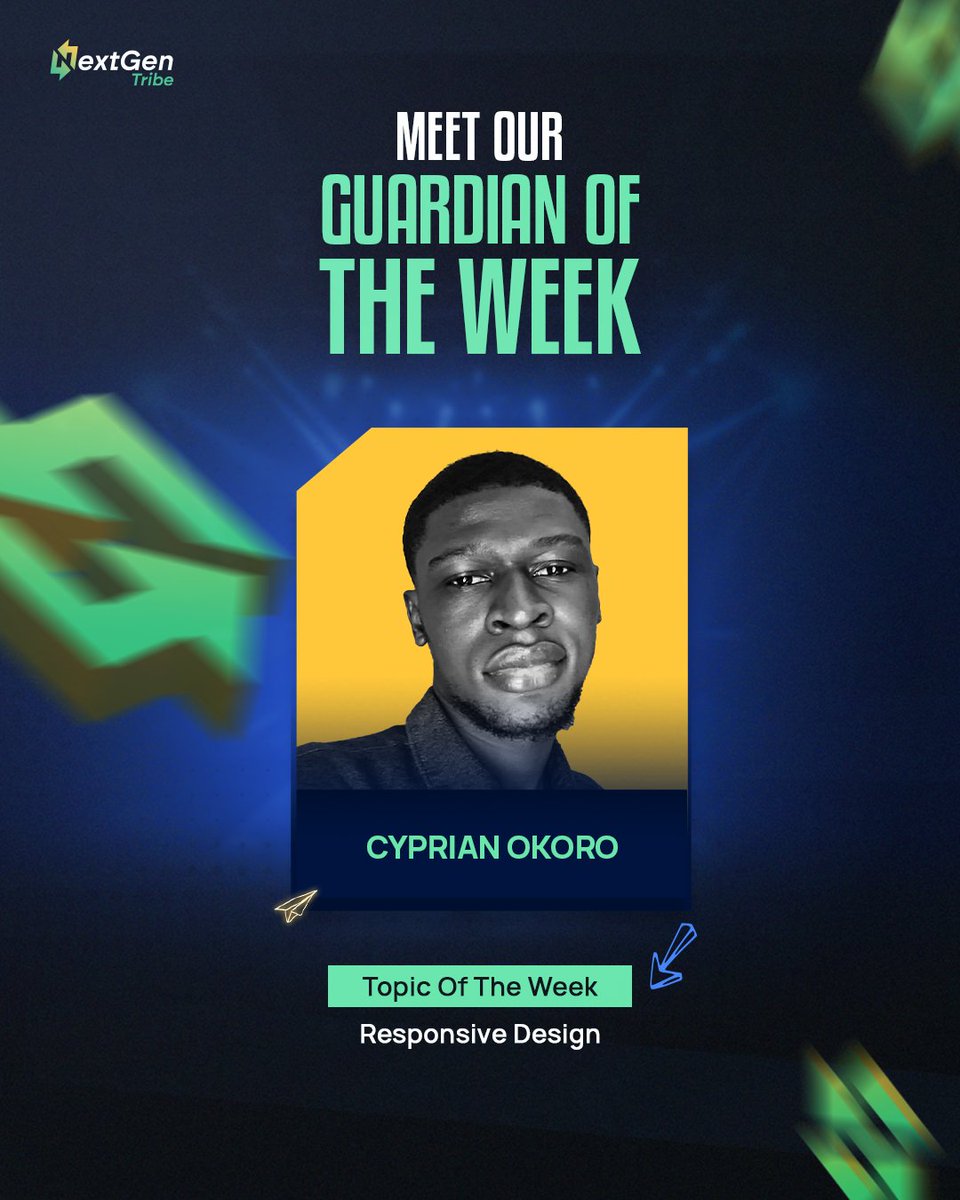 nextgentribe's tweet photo. Design goes beyond a single screen and this week, we explored Responsive Design with Cyprian @itzceeprian

This was a reminder that design is more about creating experiences that adapt, smoothly and intentionally across mobile, tablet, and desktop.

The tribe is active 🔥🔥 https://t.co/3nD1mcva1R