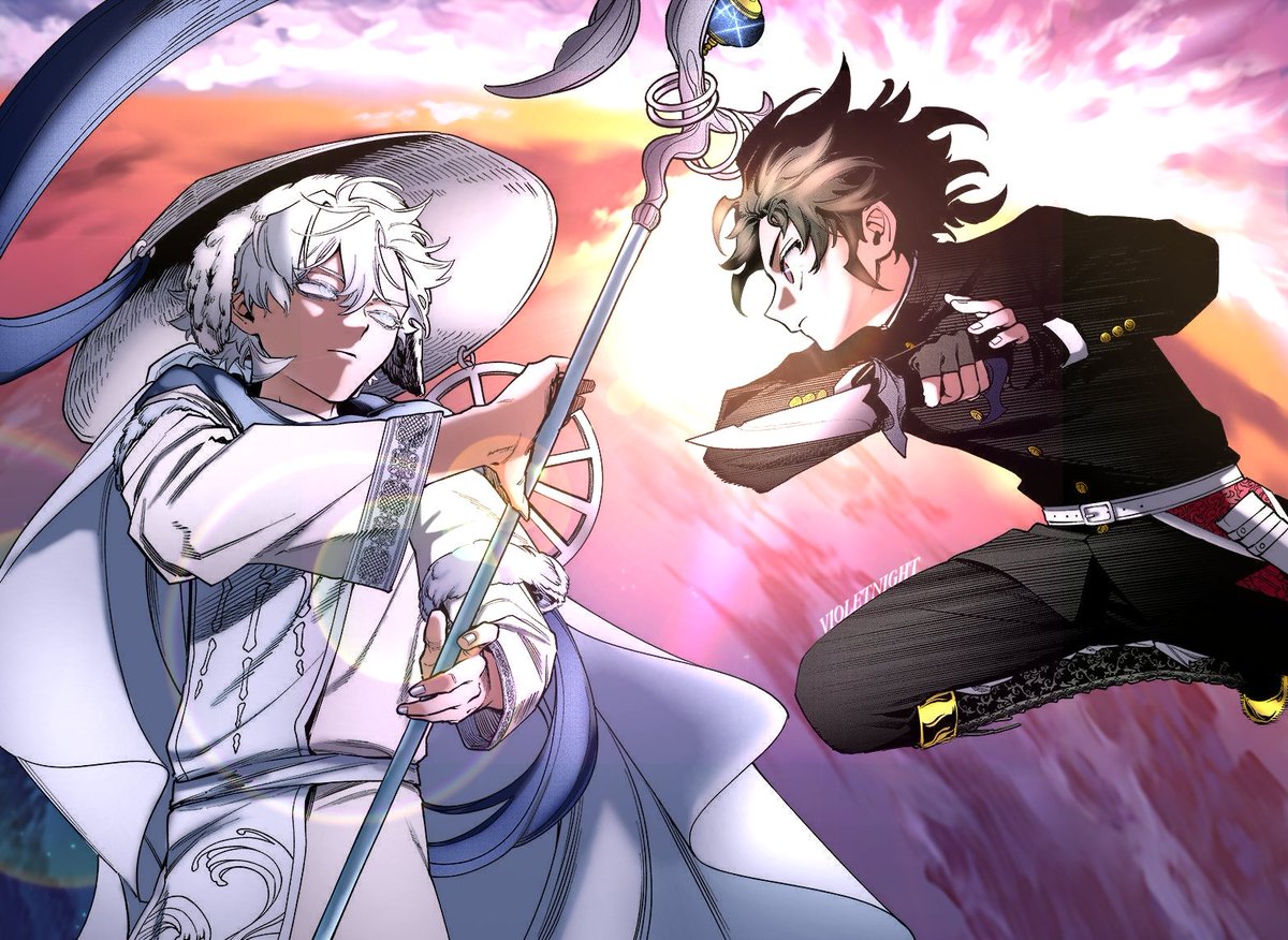 v1oletnight's tweet image. Face to face.
☆ #ichithewitch #mangacoloring