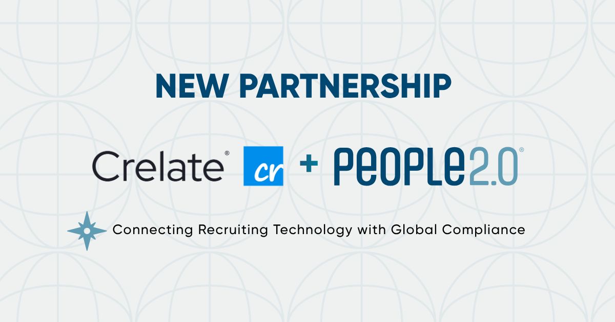 CRELATE's tweet photo. Big news: we're partnering with @People2o to connect front-office recruiting with back-office compliance.  Sourcing, placement, EOR, AOR — one connected path for staffing firms. Less stitching. More placing.  

https://t.co/emychF4WGr https://t.co/AJliUShiMy