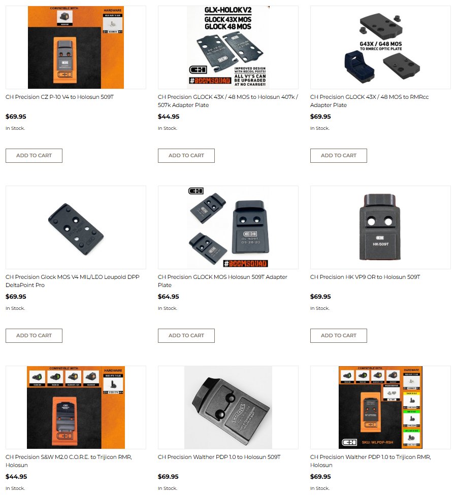 GandRTactical's tweet image. Current CH Precision Inventory:
HERE: gandrtactical.com/search.asp?key…

#glock #Holosun #walther #pdp #trijcon #rmr #p10 #cz #tacticalgear #optic #optics