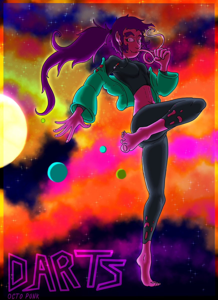 Octo_Punk_'s tweet image. Darts the Alien frog humanoid 
Been ages since I've drawn some of my OCs from my other universes so I figured I'd revisit Darts the Frog alien!

👍&amp;amp;🔄&amp;amp;💬 appreciated!

#CLIPSTUDIOPAINT #art #OC #digitalart #ComicArt #characterart #originalcharacter #fantasy #artist #artmoots