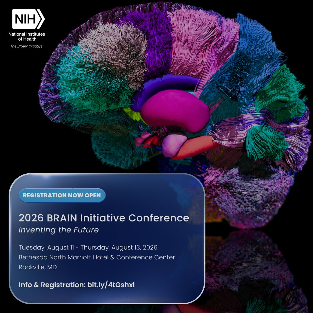 IEEEBrain's tweet image. Our friends at @NIH The BRAIN Initiative are bringing the community together again! The 2026 #BRAIN Conference is where #neuroscience, tech, and collaboration collide. Share your work, connect, and explore what’s next. Learn more or register: bit.ly/4tGshxl #neurotech