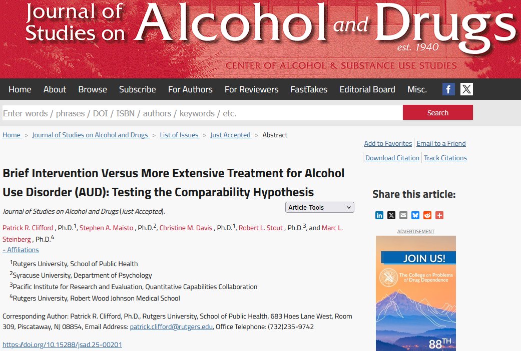 Journal of Studies on Alcohol and Drugs tweet media