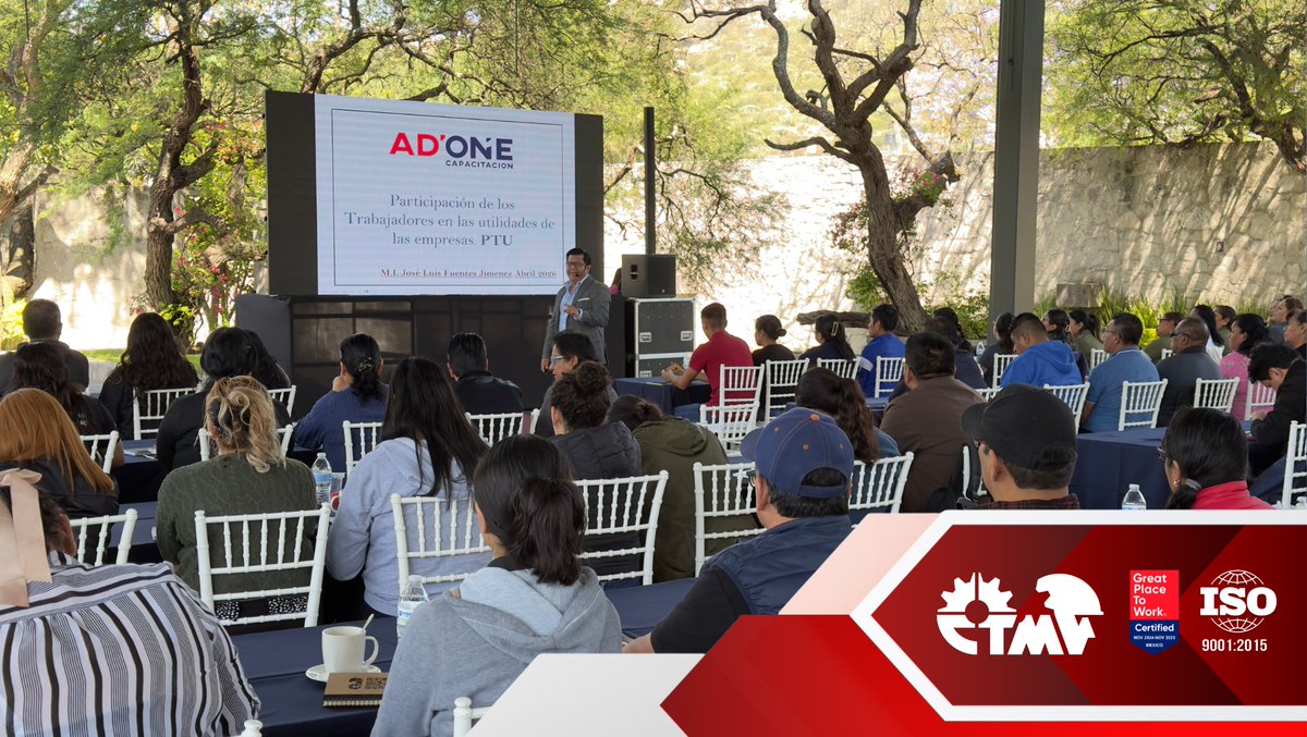 CTMQueretaro's tweet photo. Participación y crecimiento de nuestros comités sindicales en CTM Querétaro, Miguel Rodríguez.  
Todos nuestros comités sindicales participaron activamente en la capacitación de PTU, reafirmando su compromiso con el aprendizaje, la preparación y el crecimiento continuo. https://t.co/I1WyyN1wtH