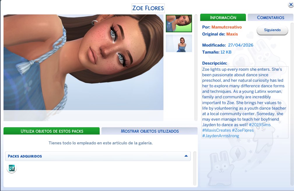 Mamut_creativo's tweet image. 🤗✨

Gallery ID Mamutcreativo #SimsPartner

@EA @EA_Espana @TheSims @LosSimsES
#TheSims #TheSims4