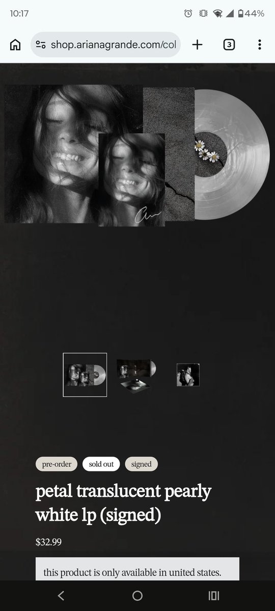 cat11angel's tweet image. Why is the signed lp and CD sold out already ???? #arianator #petal