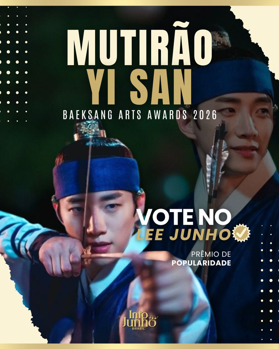 Mutirão de votos "YI-SAN"! 
Quem já votou hoje, comenta aqui com: 🏹👑

Nova rodada de votos aberta!
Não podemos perder NENHUM DIA! 💪🏻🏆✨️
 
Baeksang Arts Awards 62ª edição

🏆 Prêmio de Popularidade

📆Período de votação:
24 de abril (sex) 12:00 ~ 5 de maio (ter) 23:59 (KST)