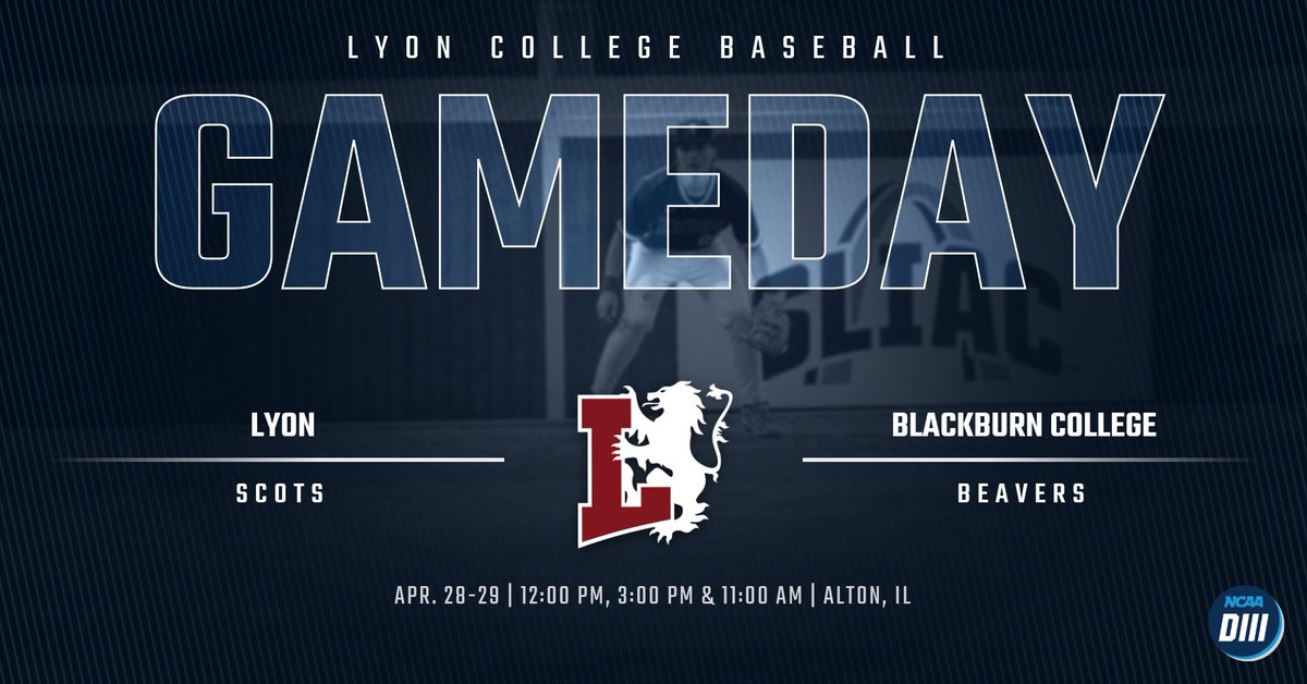 LyonAthletics's tweet photo. Scots on the road to Blackburn!

📍 Alton, IL
🗓️  Tuesday - Wednesday, Apr. 28-29
⏰  12:00 PM, 3:00 PM, &amp; 11:00 AM

#GoScotsGo https://t.co/kLs3E0FAdC