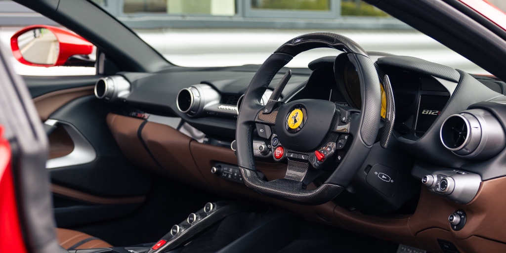 EuroPrestigeUK's tweet image. New arrival: 2021 Ferrari 812 GTS in a classic combination of Rosso Fuoco with a Cioccolato and Nero leather interior. 

Also equipped with paint protection film (PPF), suspension lifter, and supplied with 20 months Ferrari warranty.

#Ferrari #812GTS #EuropeanPrestigeUK