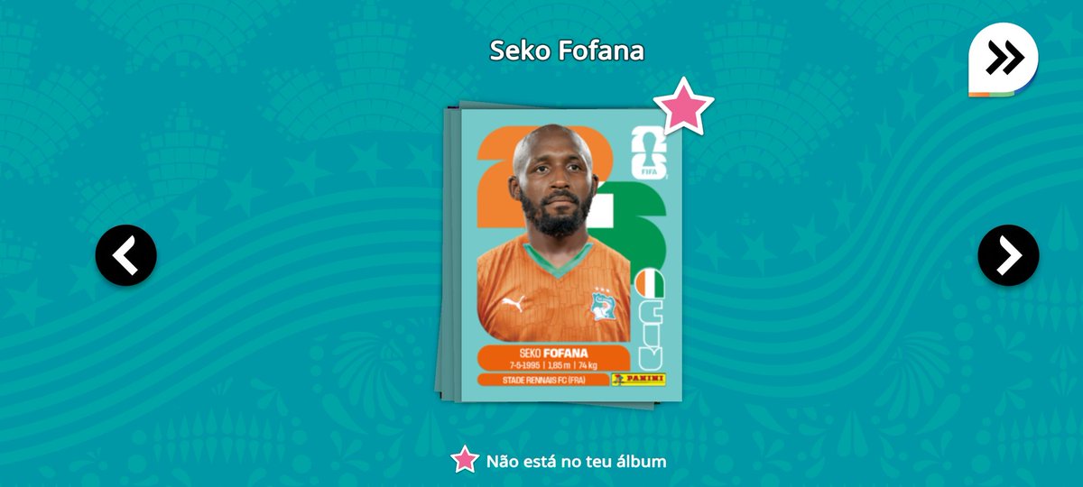 Primeira saqueta digital que abro na APP do Mundial e em que sai é 🤩
#FicaFofana