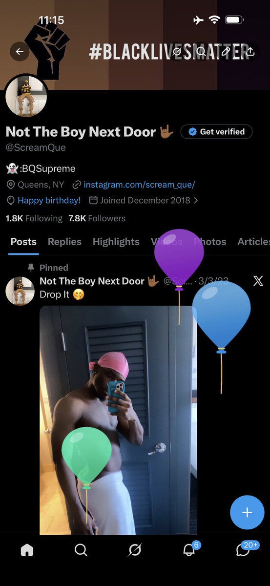 ScreamQue's tweet photo. Balloons On My Page ❤️ I’m The Birthday 😭 https://t.co/whSC5GGn8o