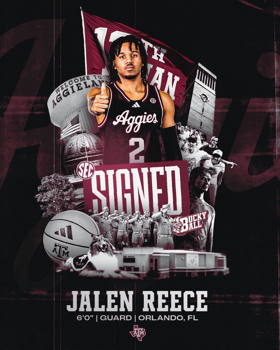 aggiembk's tweet image. Welcome to Aggieland, Jalen Reece 🏡

→ Ranked third in the SEC with a 2.83 ATO
→ Top 15 in the league averaging 3.6 assists per game
More 🔗 aggi.es/4uj8UdF

#GigEm | #BuckyBall
