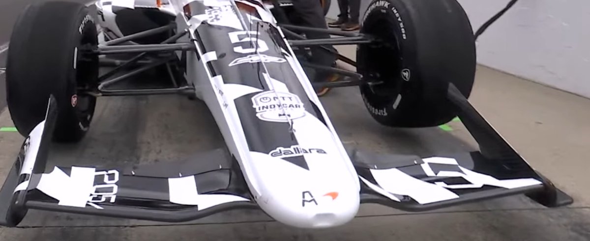 Hickey93's tweet image. My overly-nerdy observation so far is - been fun to look at the footage from the pits to see the different front wing aero attachments that teams are running / not running

#INDYCAR #INDY500
