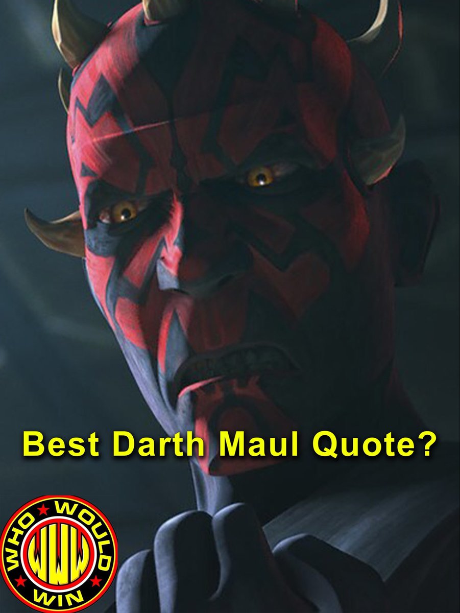 WhoWouldWinShow's tweet photo. What’s your favorite Darth Maul Quote?

Let us know in the comments. Follow the Who Would Win podcast for more. 

#whowouldwin #podcast #starwars #darthmaul #lucasfilm https://t.co/pWP18ucjaF