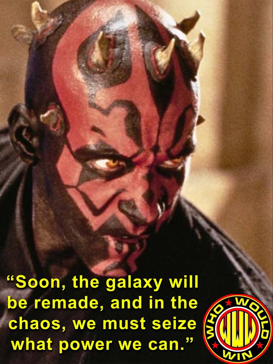 WhoWouldWinShow's tweet photo. What’s your favorite Darth Maul Quote?

Let us know in the comments. Follow the Who Would Win podcast for more. 

#whowouldwin #podcast #starwars #darthmaul #lucasfilm https://t.co/pWP18ucjaF
