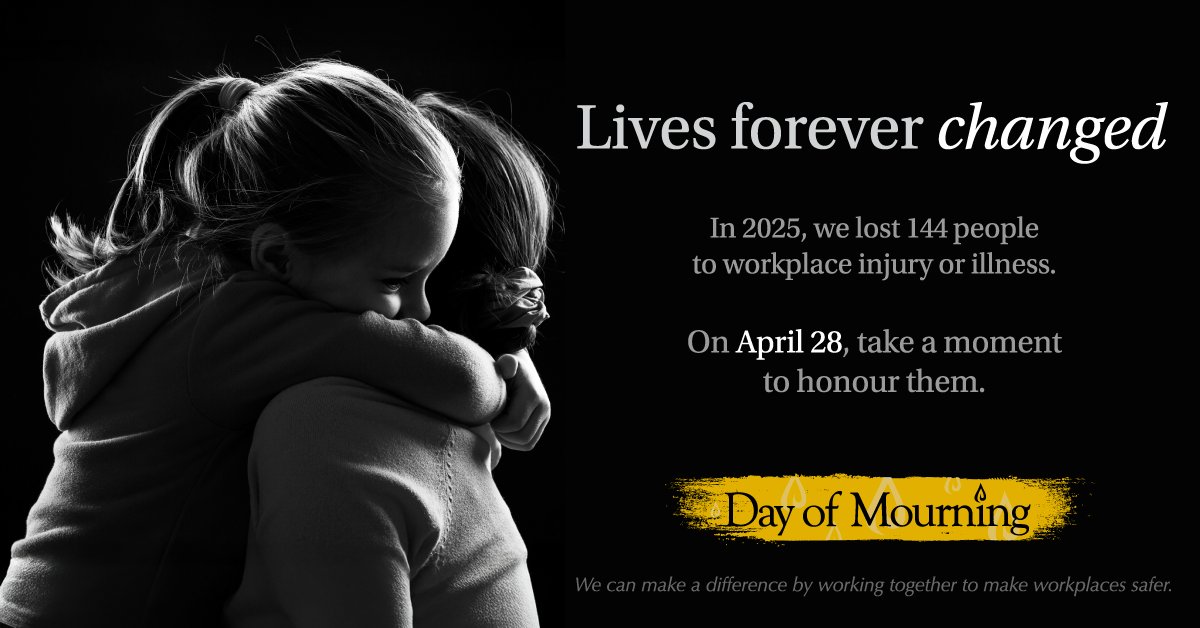 integralnews's tweet photo. Today we honour the 144 Alberta workers lost in 2025 to workplace illness or injury. Each number represents a life, a family, and a community forever changed. At IESL, we are committed to ensuring every worker returns home safely.

#DayOfMourning #SafetyFirst #NeverForgotten https://t.co/Q1aA3gZGMD