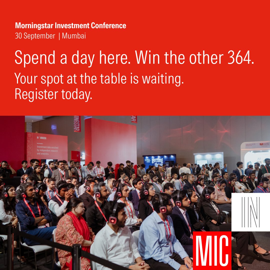 in_morningstar's tweet photo. MIC is where advisors, wealth managers and more build relationships, sharpen thinking, and gain insights that grow their business and support clients.
👉 Secure your spot today to experience it all. Register now: https://t.co/8NLTQbs3jR
#MICIN2026 #FocusOnWhatMatters https://t.co/nWli0AMoyR