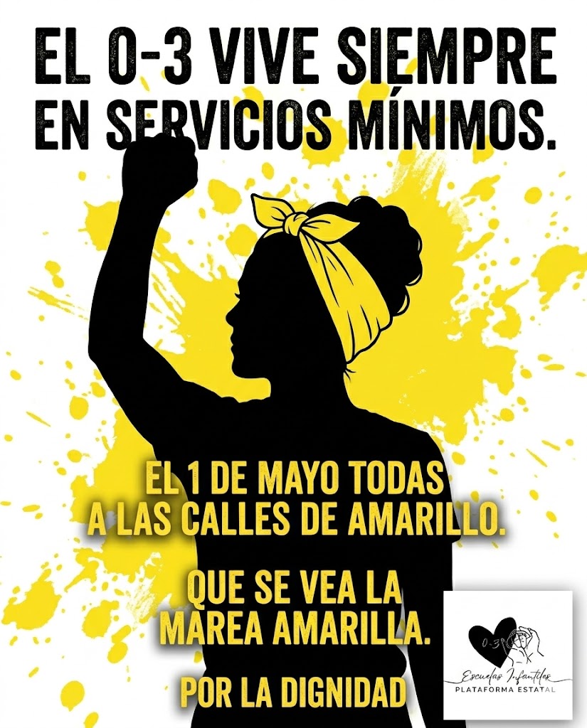PLATAFORMAMUR03's tweet photo. 🔊VIVIMOS EN CONSTANTES SERVICIOS MÍNIMOS.

‼️‼️El 0-3 lleva muchos años en silencio cargando la responsabilidad de cuidar y educar a la primera infancia en condiciones precarias.
🟡 Las trabajadoras decimos basta!

+ info https://t.co/OO9LCy6Ny7 https://t.co/gWHIeWrRvu