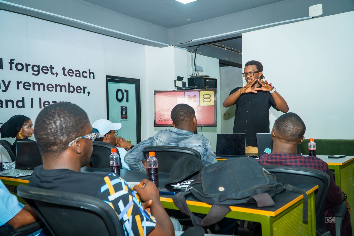 BrandBuddy_inc's tweet photo. There’s no better feeling than being in the same room with people on the same journey as you.

Flashback to our mini #CreativeCamp in Abuja — this was Kofo’s session on “Visual Storytelling.” Real energy, real growth. https://t.co/VfbX4OOWJz