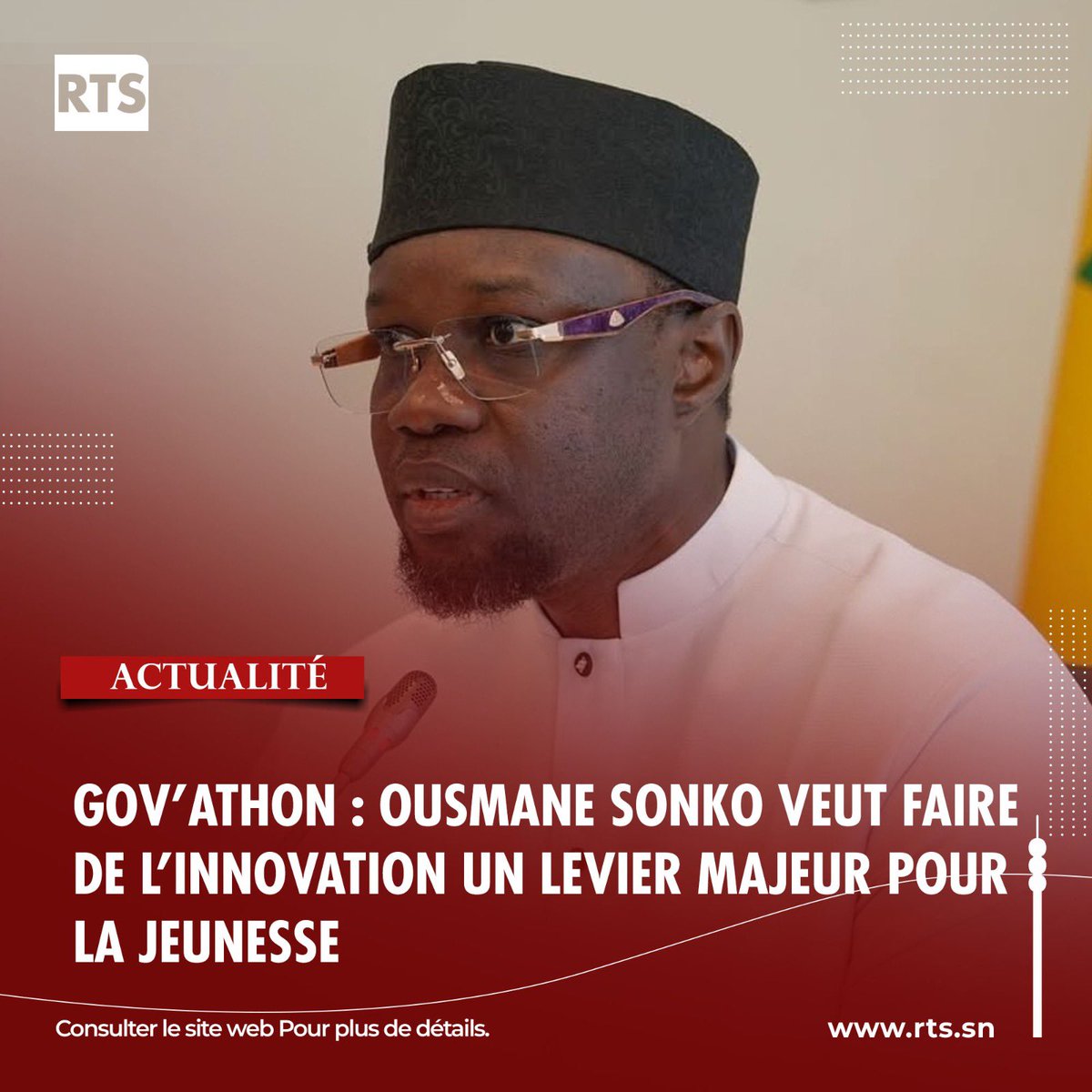 Le Premier ministre <a href="/SonkoOfficiel/">Ousmane Sonko</a> a réaffirmé la volonté de l’État de faire du Gov’athon un levier stratégique pour stimuler l’innovation et l’engagement des jeunes, en vue de moderniser l’administration publique et répondre efficacement aux besoins des citoyens.