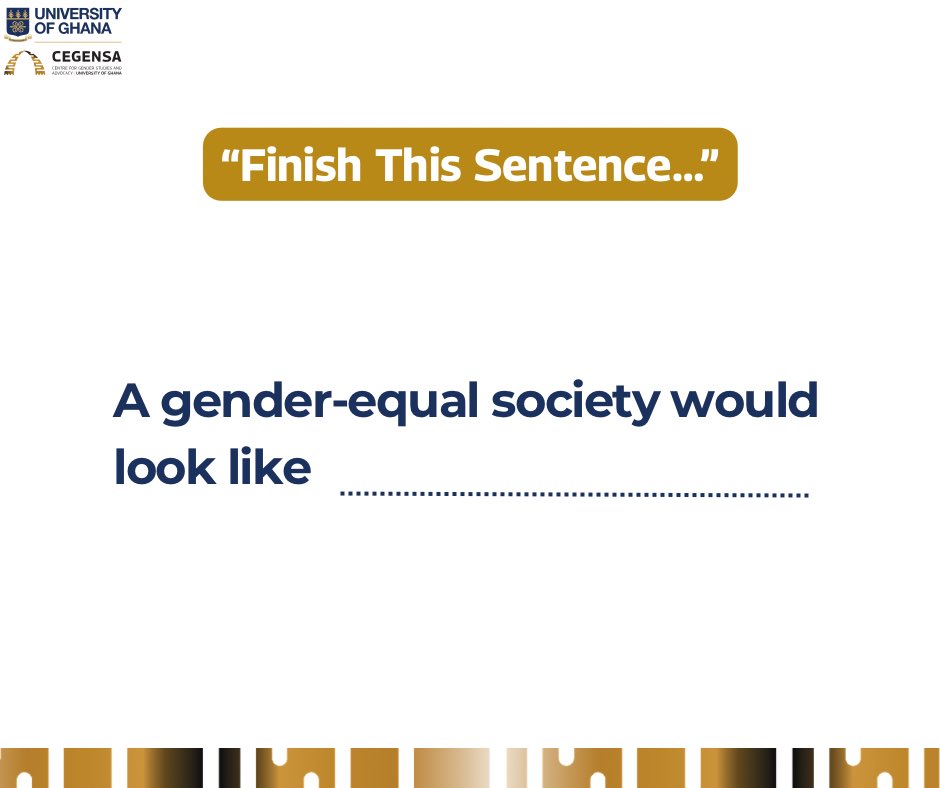 ug_cegensa's tweet image. 📌If you could define a gender-equal society in one sentence, what would you say?

Quote this tweet with your answer. Let’s build a thread of ideas!
 #GenderEquality #Retweet