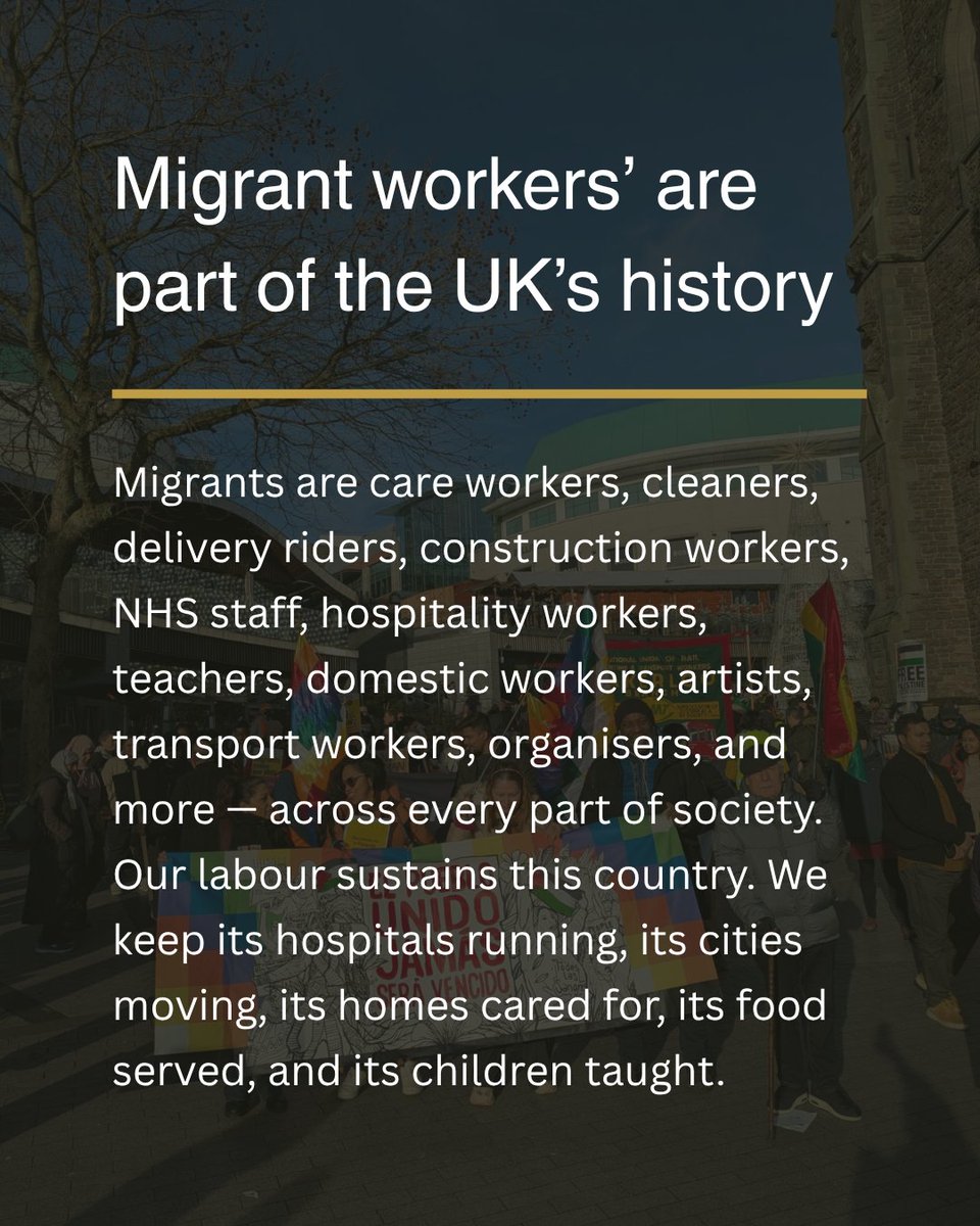 RegulariseUK's tweet photo. 📢 Join the Migrants' Rights Bloc this May Day (4th May) for International Workers Day in London.  

Message for details: https://t.co/T4l9ghJGOS

London May Day 2026: https://t.co/DczJ5UvNM3

#MayDay
#MayDay2026
#LDNMayDay
#MigrantsRightsAreWorkersRights https://t.co/PlTz2SrJJO