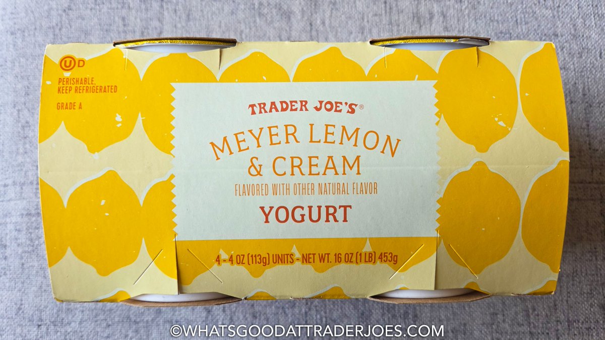 WhatsGoodatTJs's tweet image. Hit a sour note with this one.

Read our review of #TraderJoes Meyer Lemon &amp;amp; Cream Yogurt: whatsgoodattraderjoes.com/2026/04/trader… #kosher #lemon