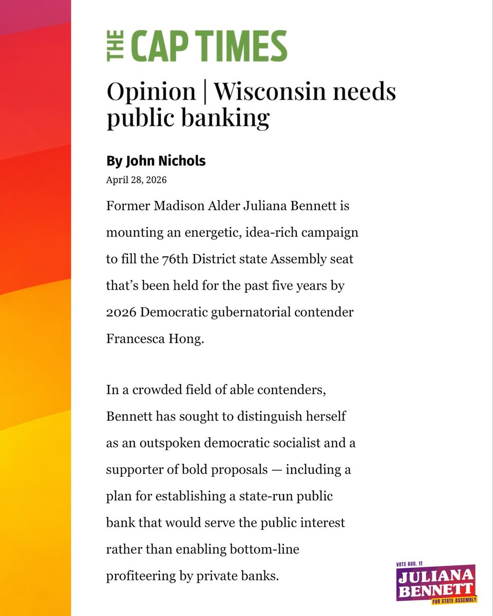 Juliana Bennett for the People tweet media