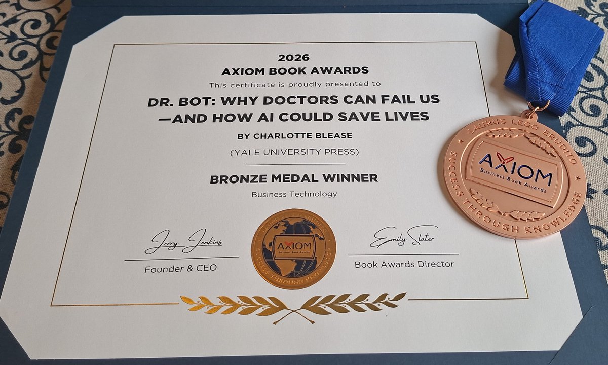 crblease's tweet photo. Arrived today. Thanks to @AxiomAwards for making #DrBot a medal winner. https://t.co/IhDznGIdpS