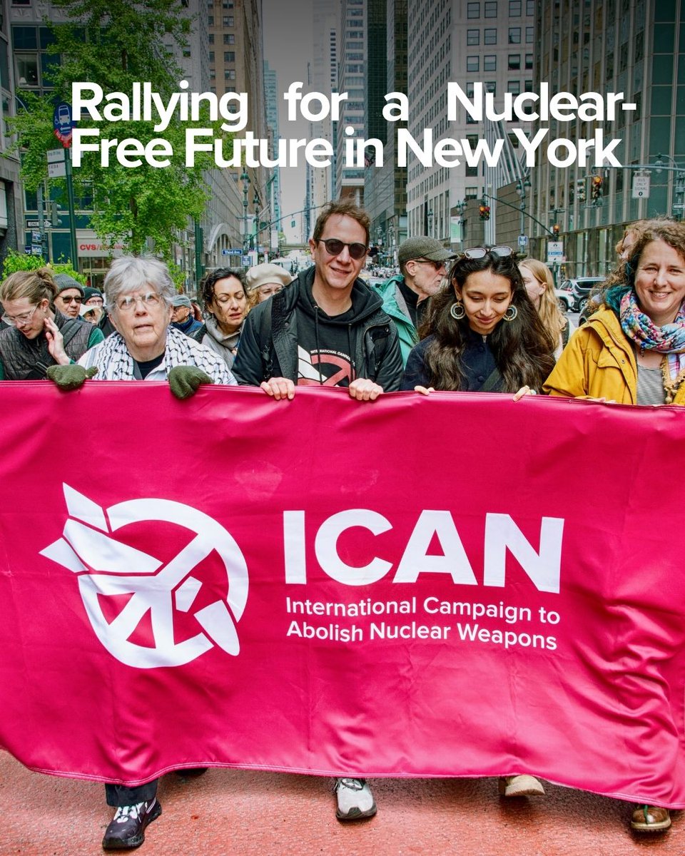 nuclearban's tweet photo. At the 11th #NPTRevCon, it was inspiring to see the strong turnout welcoming the Nihon Hidankyo (Nobel Peace 24) delegation.
Their unwavering support for the #TPNW, and the solidarity at the rally reflect a growing global commitment to #NuclearBan👏

📸Mike Johnson | Seth Shelden https://t.co/LbA4HhxrcT