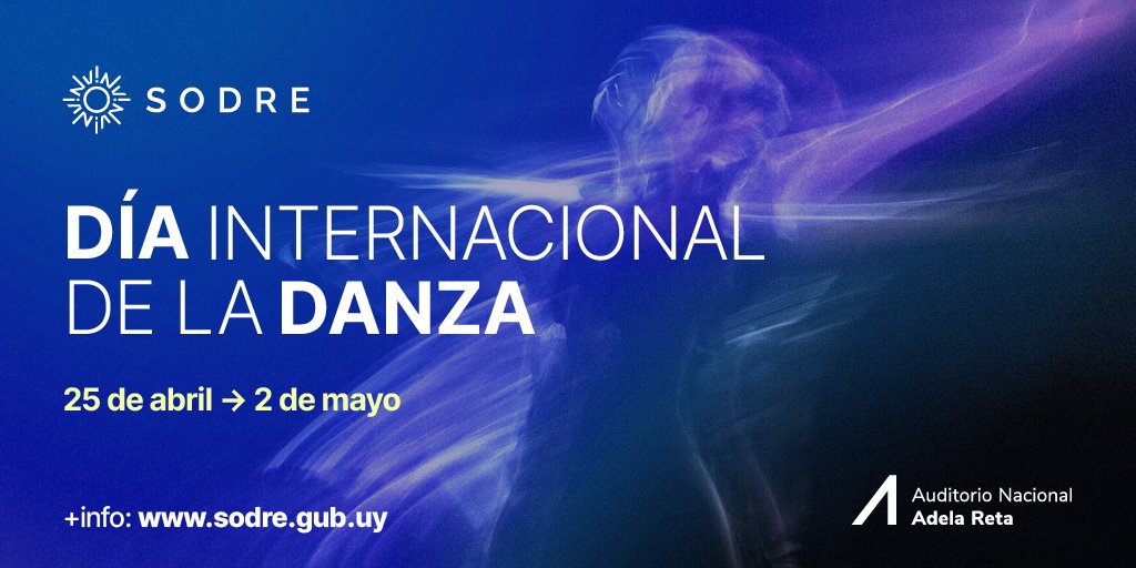 Sodre_Uruguay's tweet photo. 💃🏻🕺 Mañana celebramos el Día Internacional de la Danza en el Sodre

ℹ️ https://t.co/HtZBIl2NFB https://t.co/QRFpESGXV3