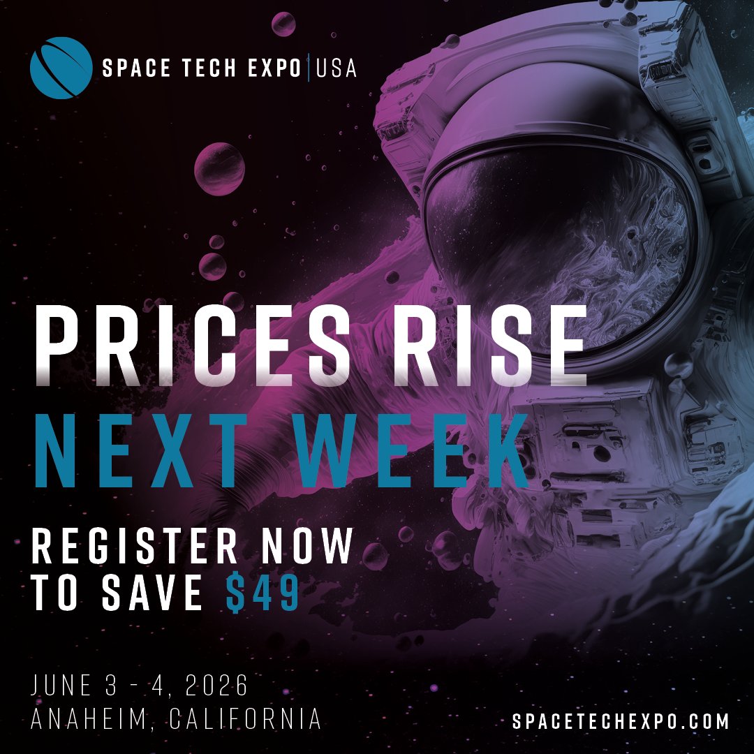 spacetechexpo's tweet photo. Starting next week, fees will apply to Commercial, Sales, and Business Development Professionals* at $49 plus VAT.

Don't miss out! Secure your FREE pass today before the charges take effect! ⏳

Register now: https://t.co/7dS4uin3zC https://t.co/quJ9H6BwJ2