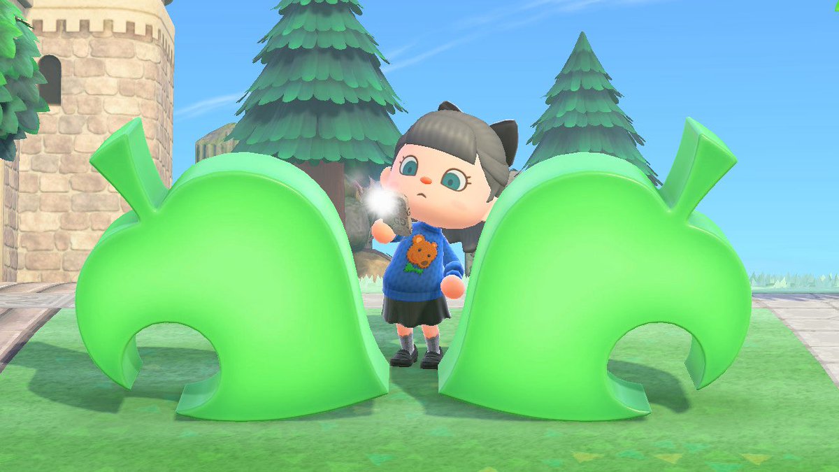 Miichawa's tweet photo. 住人が【金のバラのリース】作ってたので
ついでにサブ住人作って
はっぱのオブジェもらってみた🌱

#あつ森 https://t.co/2KBxuQqstB