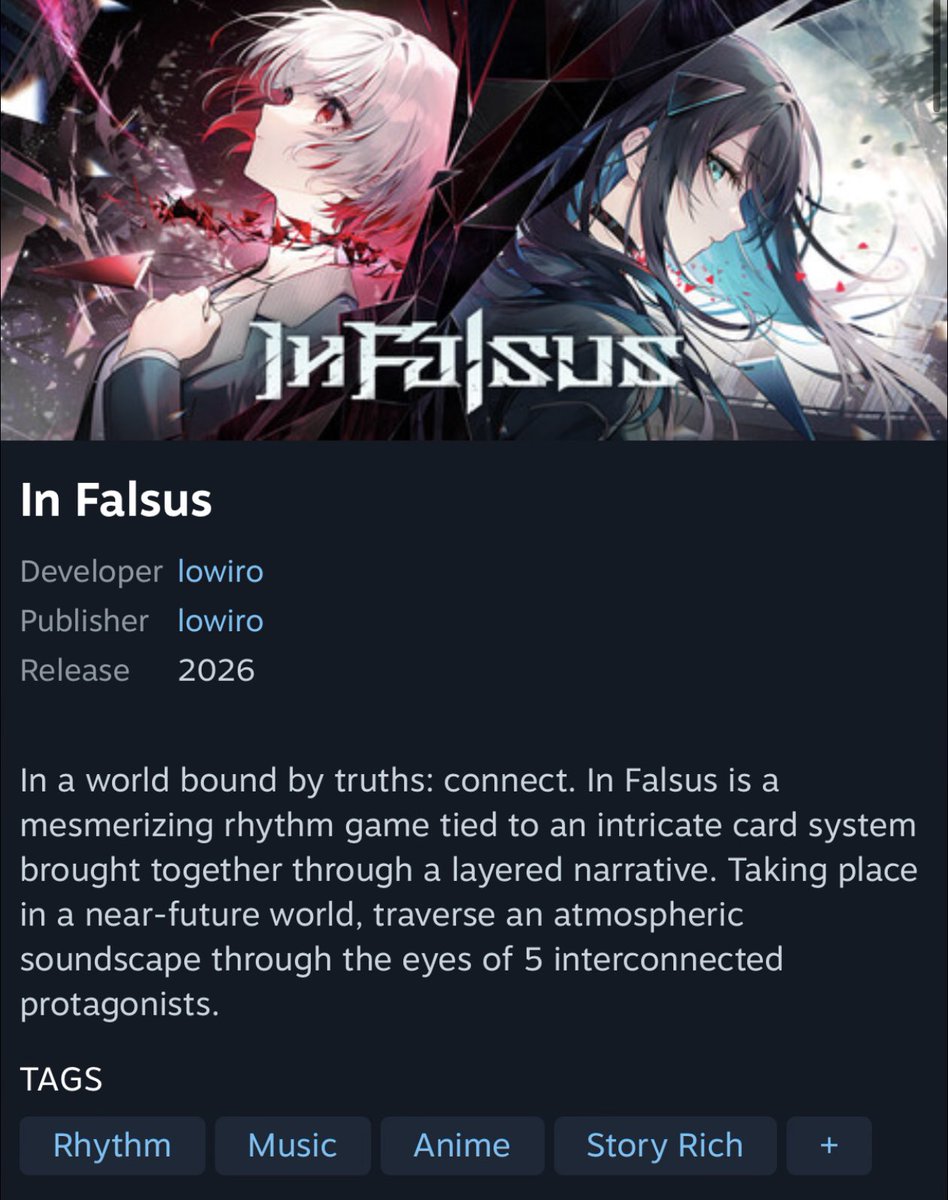 soundvuitex's tweet image. Mommy wants the new In Falsus game please