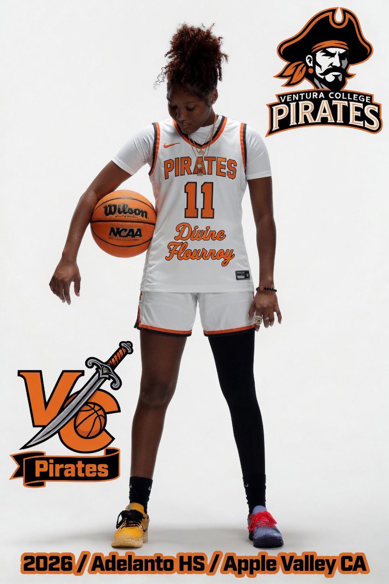 TeamEchelonOrg's tweet photo. Team Echelon is proud to congratulate Divine Flournoy on her commitment to Ventura College! A great player with even greater character—known since 8th grade. Bright future ahead with a strong program. Go Pirates 🏴‍☠️ @VCwbbWPH https://t.co/0KKWOAQnke