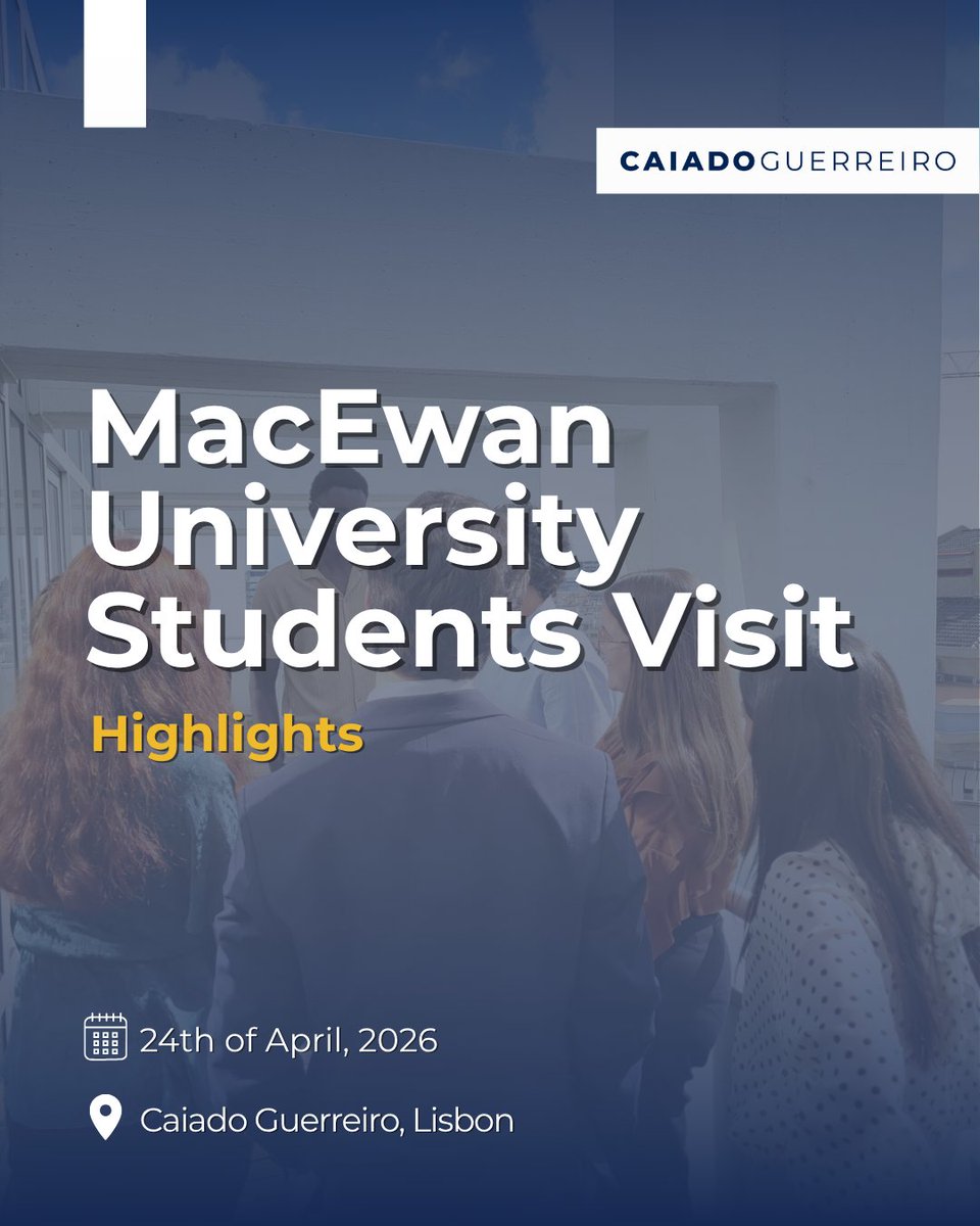 CaiadoGuerreiro's tweet image. Last Friday, we welcomed students from @MacEwanU  to Caiado Guerreiro 🇵🇹

They explored Portugal’s legal landscape, immigration pathways, and real estate investment insights with our team.

#CaiadoGuerreiro #Law #InternationalStudents #BusinessInPortugal #ForeignInvestment