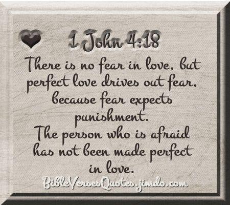 cselston's tweet image. "There is no fear in love, but perfect love casts out fear. For fear has to do with punishment, and whoever fears has not been perfected in love."
1 John 4:18 (ESV)

#DBV #Scripture #TrustGod #JesusSaves #GodIsGood
