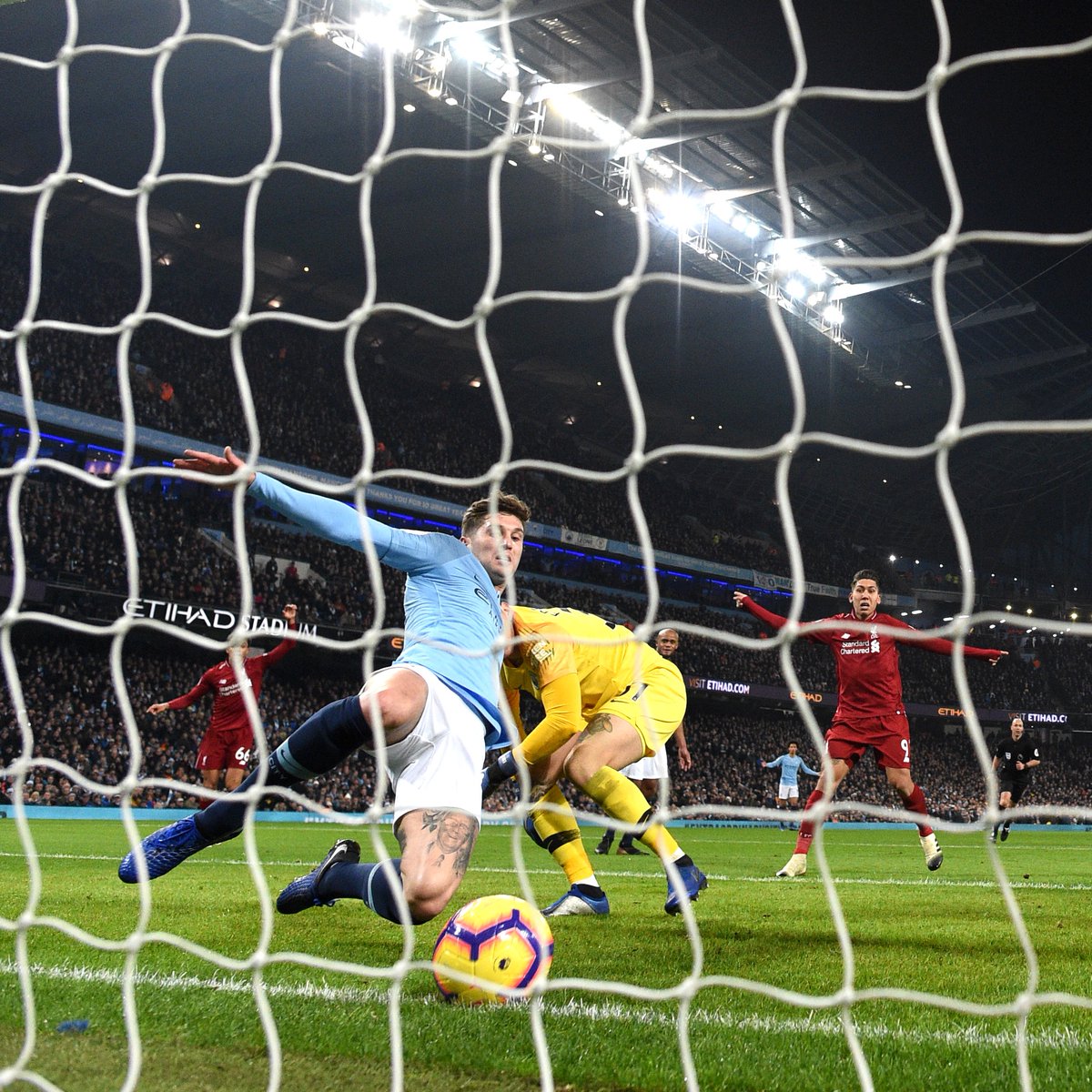 Copa90's tweet photo. If John Stones failed to clear this, and Liverpool won, the Reds would have become Invincible centurions.

Most crushing slide tackle of all time? https://t.co/h9L5VGt1vl