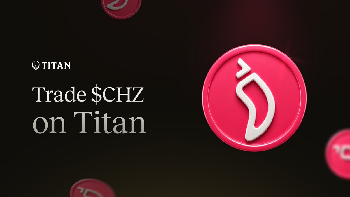 CHZ <a href="/Chiliz/">Chiliz - The Sports Blockchain</a> is now tradable on Titan.